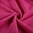 Pink Fabric Hot Sale Lurex Pink Jmetallic Knit Cheap Stock French Terry Recycled Polyester Cotton Fabric