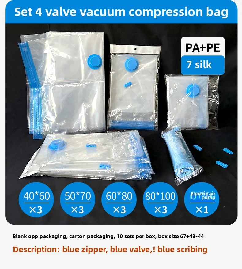 Sanyuan Giant Vacuum Storage Bag Strong Load-Bearing Capacity Long Sealing Duration Pa Pe Material for Home Travel Storage.