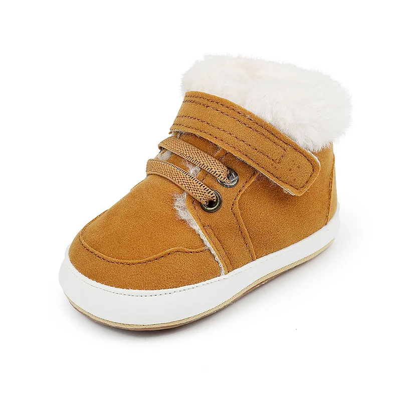 New Arrival Add Plush Fur Design Winter Baby Toddler Warm Shoes 2022 Christmas Baby Shoes for Boys and Girls details