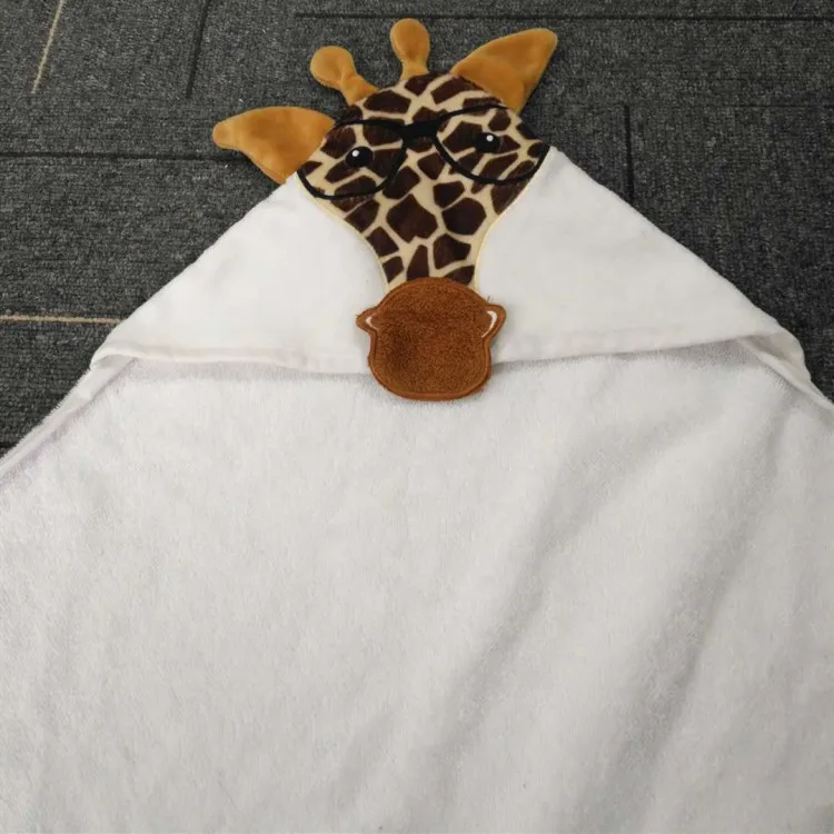 100% cotton terry hooded towel  good absorption kids bath towel