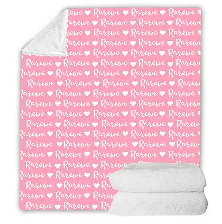 Personalized color name custom blanket thick baby soft plush sherpa fleece lightweight throw blanket