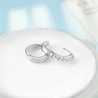 925 Hoop Earrings Earrings Custom Bling 925 Sterling Silver Endless Zircon Trendy Small Hoop Earrings