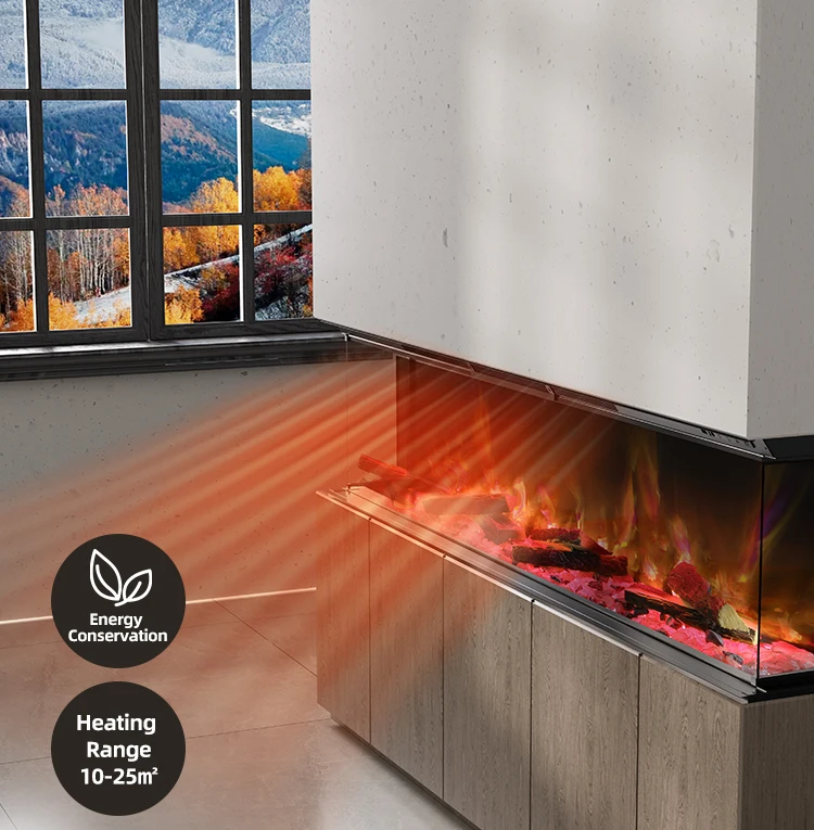 Electric Fireplace, 70-Inch, 3-Sided - detail 10