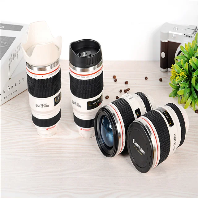 Wholesale Modern Personalizes Trendy Souvenir Funny Camping Travel Tea Camera Lens Coffee Mug with Lid