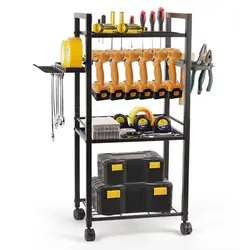 Floor-mounted Garage Tool Cabinet Tool Cart Products Power Drill Holder Power Tool Organizer Garage Storage & Organization Rack