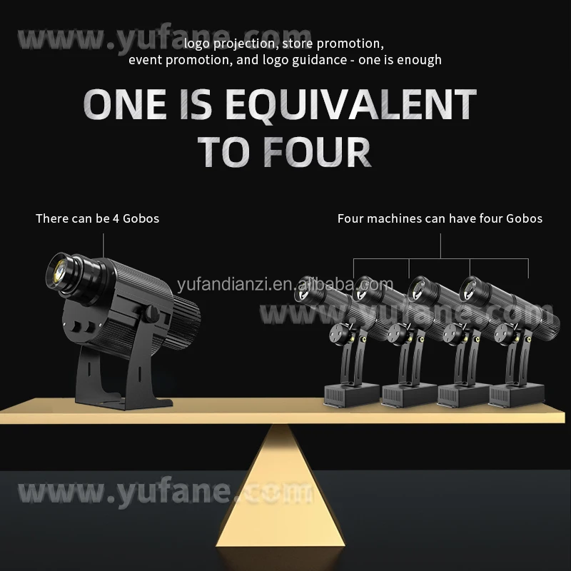 Yufan Four Figure Static Switch Outdoor IP67 Waterpignboard Custom Gobo logo Projectorroof Ground S