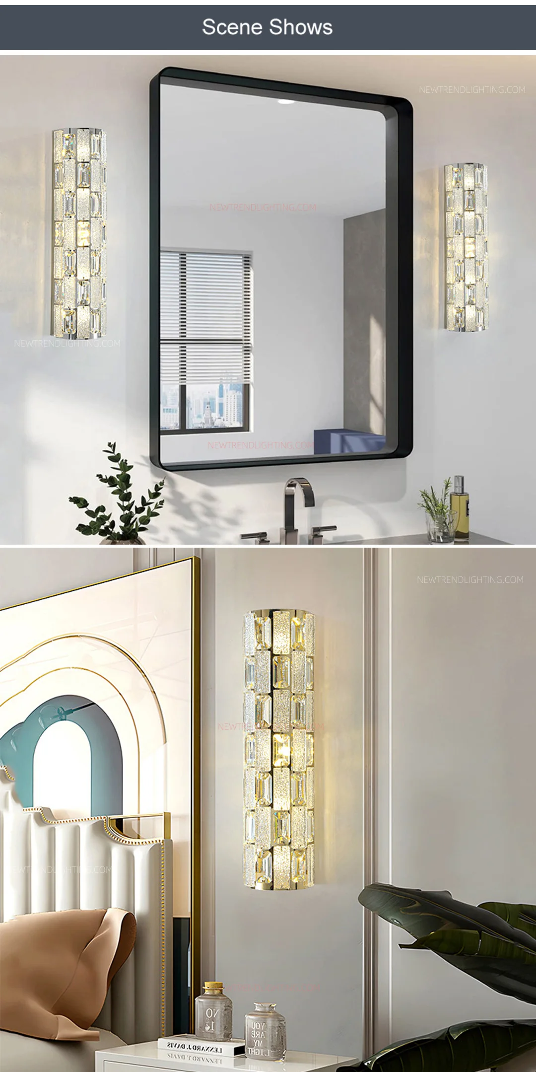 cpl 521 bespoke crystal wall sconce luxury led accent lighting for hotel corridor guest room-4