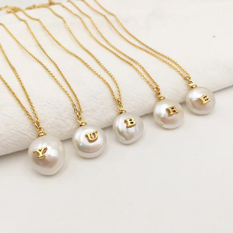 Wholesale 26 Alphabet Natural Pearl 