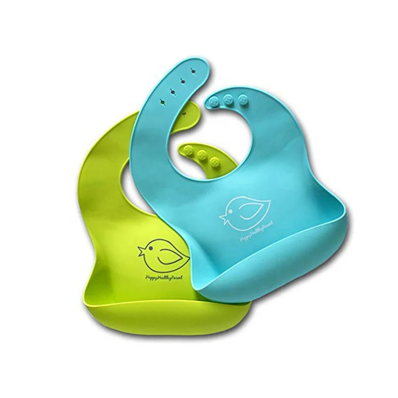 Waterproof Silicone Bib Easily Clean Comfortable Soft Baby Bibs Keep Stains Off Spend Less Time Cleaning