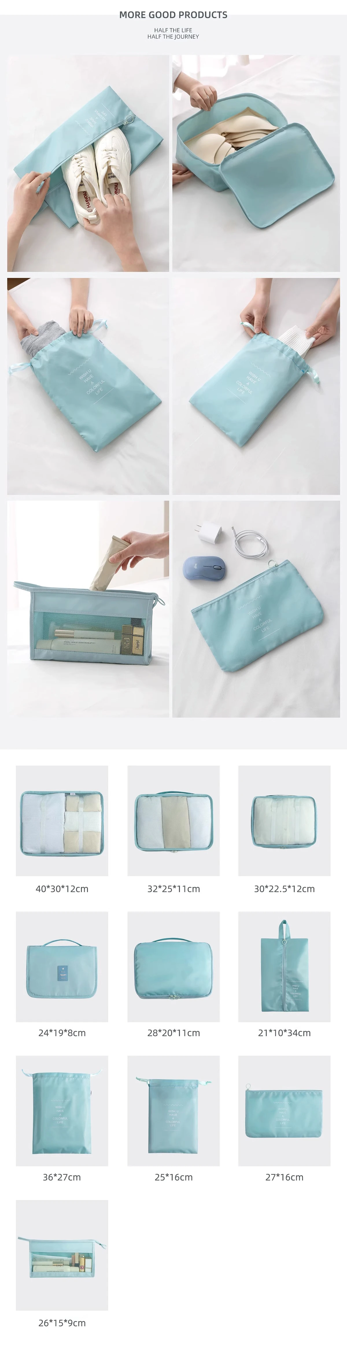 Customized Logo Organizer Travel Package Cloth Storage Bag Oxford Cloth Clothing Storage Moving Bags for Travel Set factory