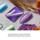 Gel New Arrival Yidingcheng Factory Wholesale Nail Aurora Diamond Galaxy Cat Eye Gel Polish 18 Colors