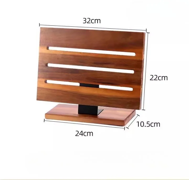 Hot Sale Acacia Wood Magnetic Knife Holder New Kitchen Storage Stand with Magnet Tool Holder