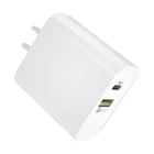 Phone 18w Charger 2 Ports USB C 18W USB Travel Fast Wall Charger QC3.0 For Phone