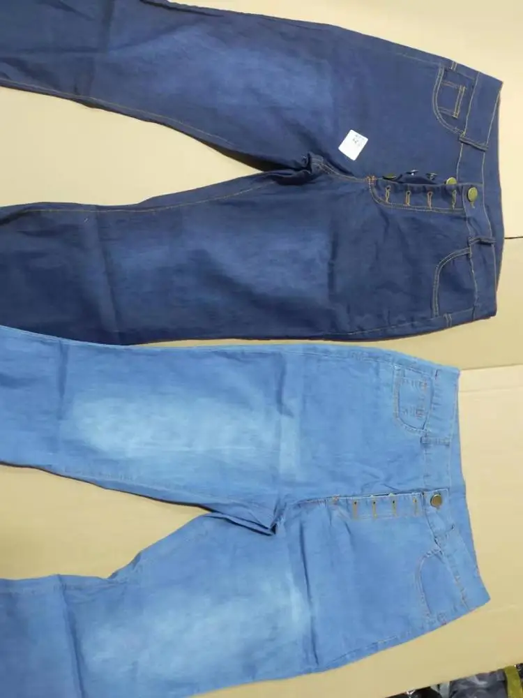 Blue Flare Skinny Jeans Women High Waist Buttons Denim Pants Trousers Full Length Butt Lifting Casual Jeans Plus Size Femme