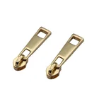 MOQ 1 piece ready to ship Nylon 5# Bronze Alloy Pasted Light Golden Silver Gunmetal Sliders Zipper Puller