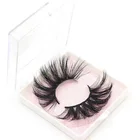 Artificial Mink 6 Pair 6D Bamboo Curly Artificial Brown Fur Fluffy Short Lashes 3D Mink Eyelashes Organizer