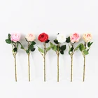 Silk Flowers Artificial Rose Silk Flowers Long Stem 46CM Fake Singel Rose For Home Wedding Party Store Decoration
