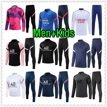 Latest Club Men's Soccer Jacket And Pants 2022 Soccer Tracksuit