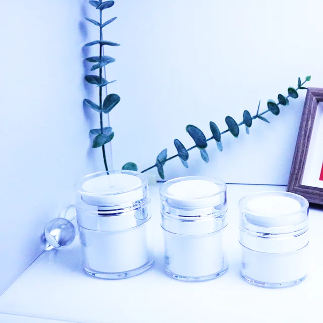 New Reusable Cosmetic Packaging 15g 30g 50g 100g airless jar for Cosmetics Jar Skin Care Lotion Packaging Vacuum Pump Jar