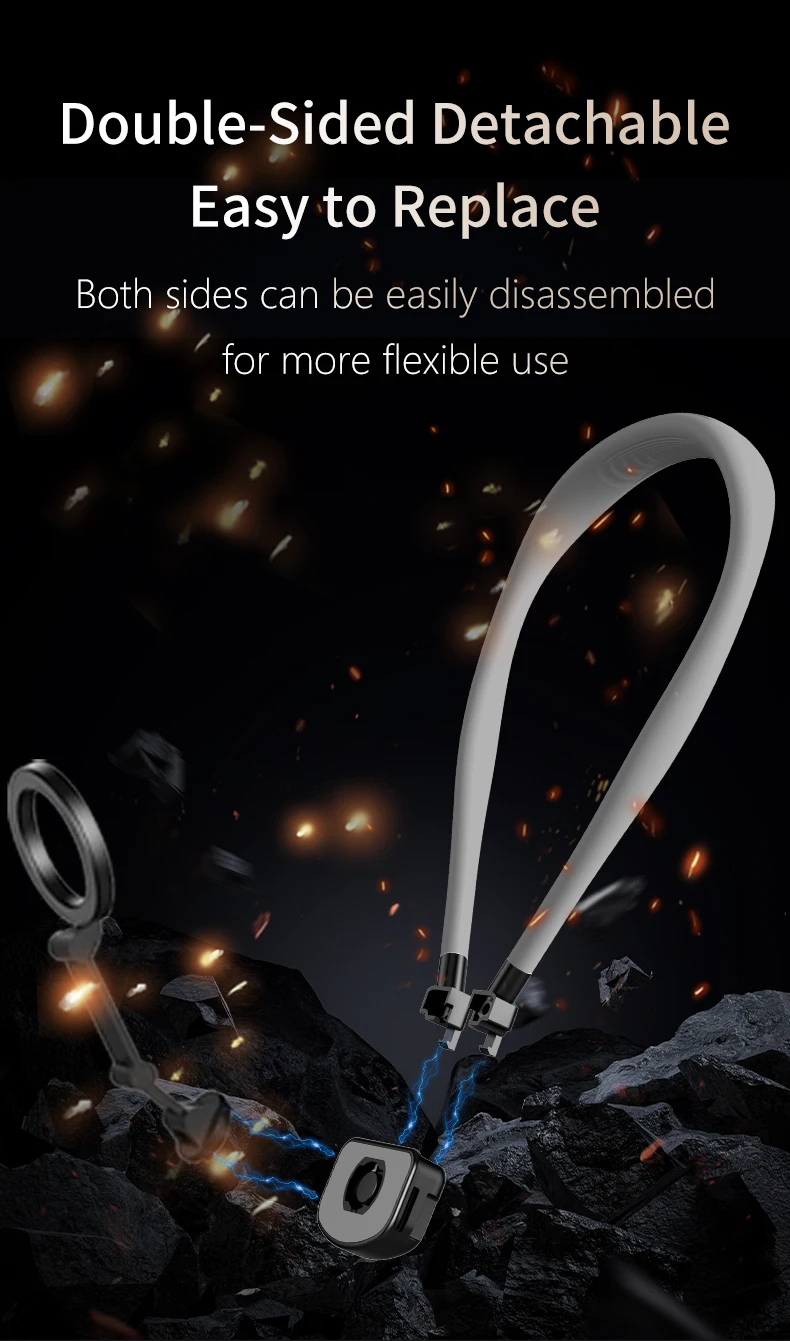 Lanparte Flexible Video Shooting Hands-Free Magnetic Cell Phone & Action Camera Holder Neck Strap for Comfortable Shooting