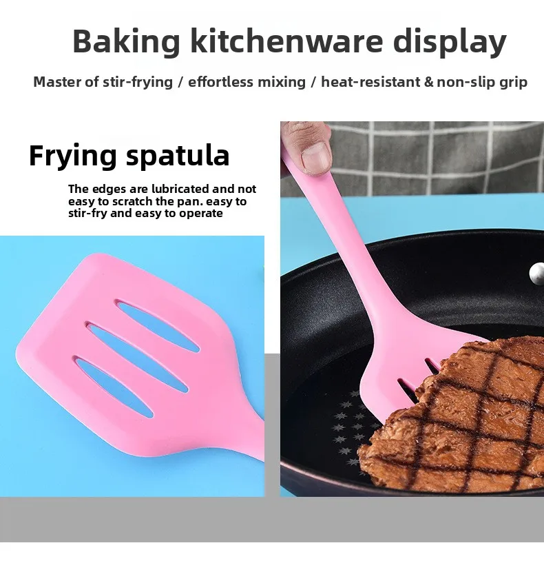 High-temperature-resistant Silicone Baking Part Set, Scraper, Oil Brush, Egg Mixer, Food-grade Baking Tools Set, Multiple Colors factory