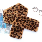 Scarf 2021 Amazon Hot Sale Double Face Animal Print Fake Rex Rabbit Fur Scarf