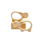 Baby Ring Hot Sale High-Quality Wholesale Food Grade Baby Beech Teething Ring Wooden