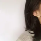925 Silver Jewelry Vershal Fashion Korean Tinny Love Heart 925 Silver Post Earrings Jewelry For Women