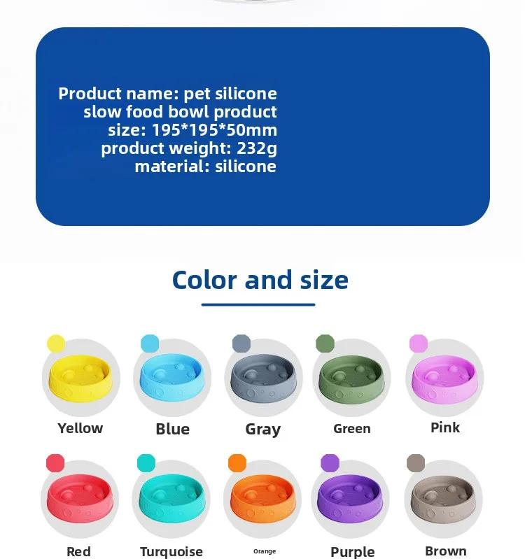 Starry Sky Pattern Anti-Choking Slow Food Bowl Silicone Anti-Slip Dog Bowl Pet Supplies & Feeders details
