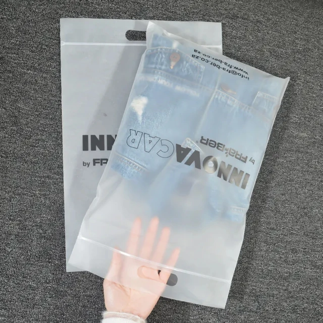 Ziplock Clothes Packaging Poly Bags Matte Custom Frosted Zip Seal Ziplock Plastic Bags For Clothing Zipper Bag