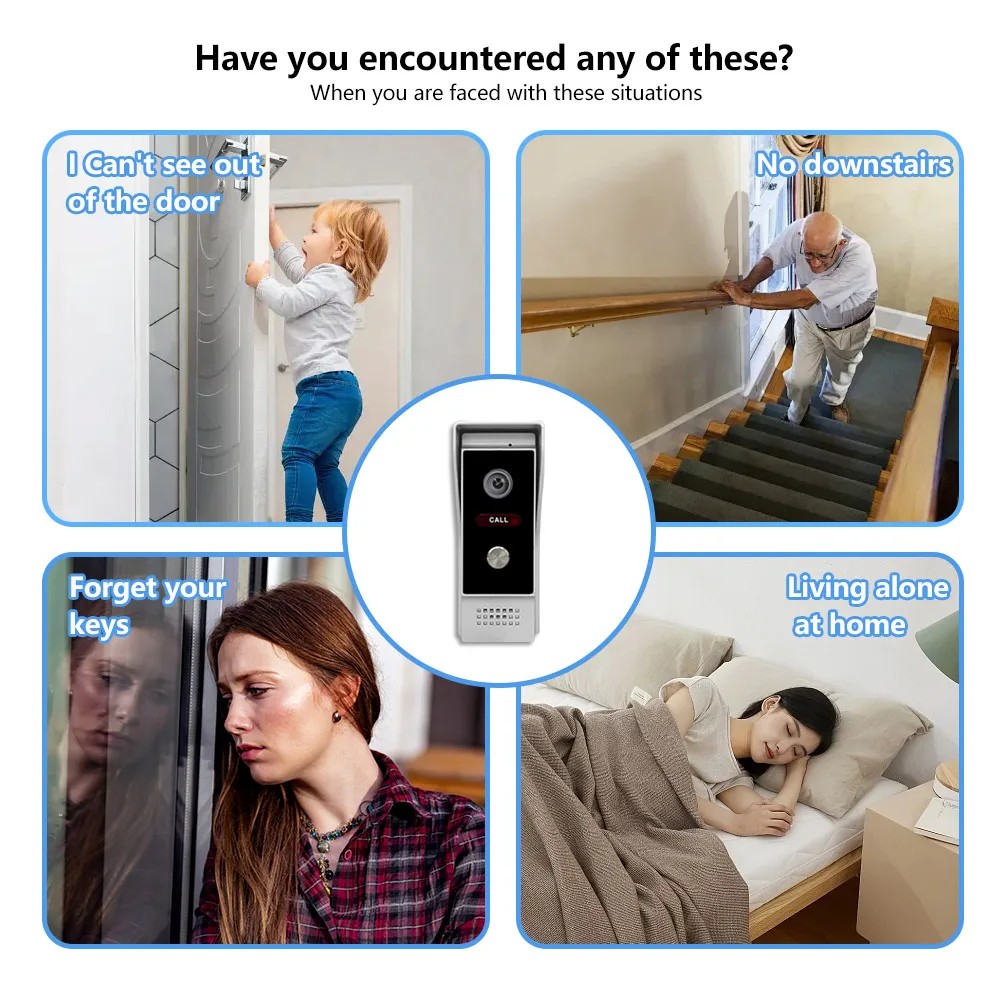 Video Doorbe 7 Inch 4Wire Connection Intercom Doorbell With Camera Intercom Global Distribution Best Intercom Doorbell System