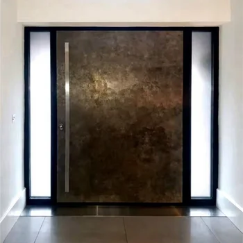 Alufront Modern Style Exterior Commercial Anti-Theft Bulletproof Aluminum Alloy Double Tempered Glass Entry Front Door