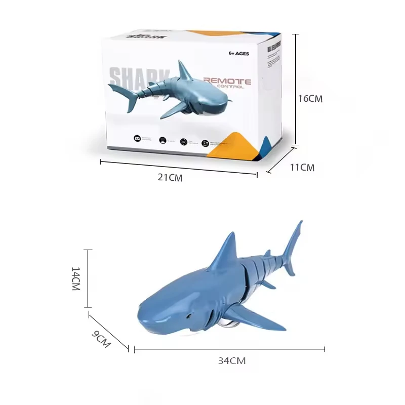 Sell like hot cakes 2.4G Simulation swimming fish in water playing RC animal remote control shark Kids Remote Control Toy