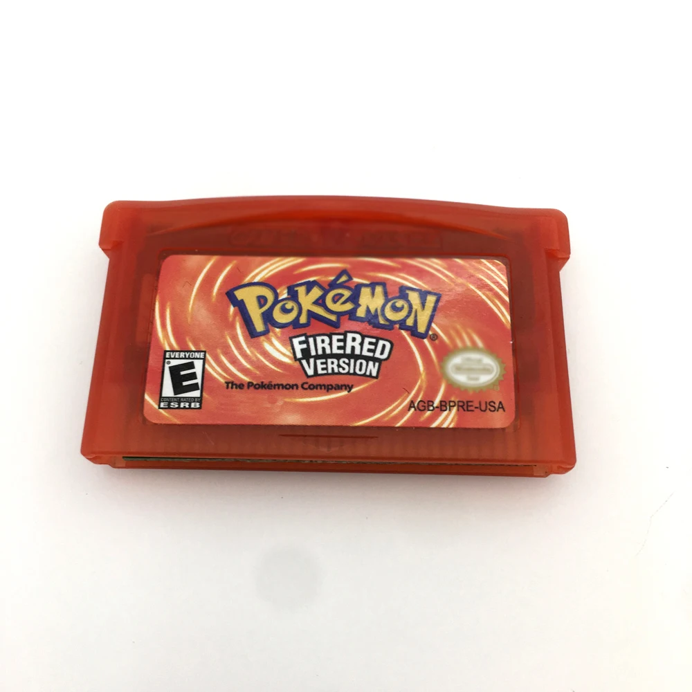 gba pokemon firered version video cartridge game card for gba