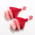 Earrings Colorful Layered Tassel Bohemian Stud Dangle Drop Earrings For Birthday Christmas Friends Gift