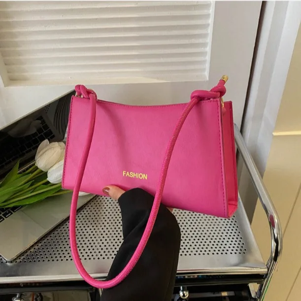 Individuality French Candy-Colored Underarm Handbag Storage New Fashion Simple Shoulder Bag Western Style Handbag
