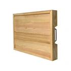 Wooden Pallets Factory Directly Wholesale Wooden Tray Decorative Pine Pallets With Metal Handles