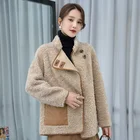 Coat 2020 Autumn And Winter New Style Casual Fashion Warm And Comfortable 100% Wool Solid Color Ladies Fur Coat