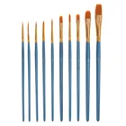 Pieces Artist 10 Pieces Nylon Hair With Plastic Or Wooden Handle Artist Paint Watercolor Brushes Set Acrylic Brush Set
