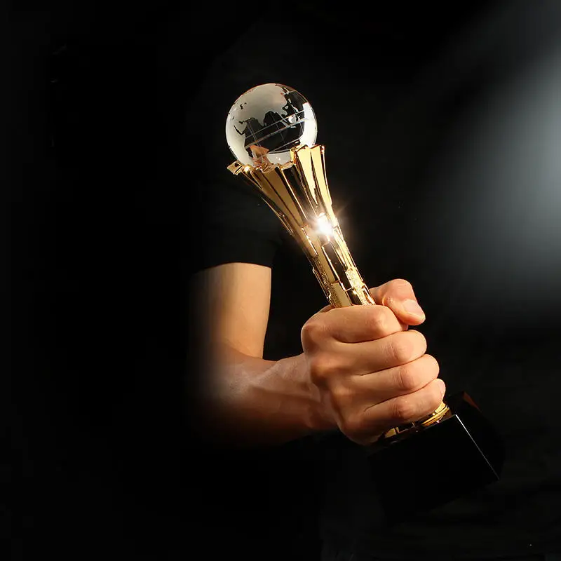 product hot sale shining custom earth crystal metal award trophy creative design for business gifts-9