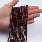 Faceted Bead Beads Bead 3mm 4mm Nature Faceted Red Gemstone Stone Garnet Bead