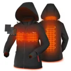 Coats Women Heated Jacket Winter Electric USB Jacket Slim Fit Heating Coats With 14400mAh Battery Pack