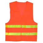 Vest High Visible Custom Fluorescent Yellow Gray Bar Safety Vest