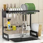 Rack Multifunctional Stacking Tableware Stainless Steel Kitchen Dish Rack