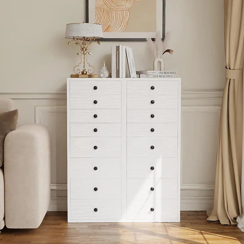 product modern 8 drawer dresser for bedroom tall narrow wood chest of drawers with storage organizers-2