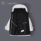 Winter Jacket Hood Winter High Quality Dark Blue Puffer Winter Casual Down Jacket With Fur Hood 2020 Women