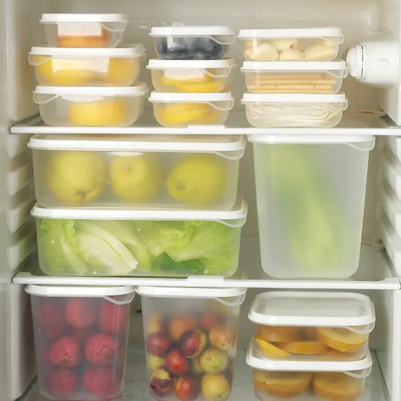 OWNSWING Refrigerator food sealed crisper 17pcs/set of food grade environmental protection material card slot stacking storage