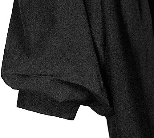 Black velvet trim along doctoral robe front opening Velvet front panels on deluxe PhD graduation gown