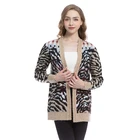 Long Elegant Long Sleeve Short Cardigan Fashion Jacquard Cardigan Knited Sweater