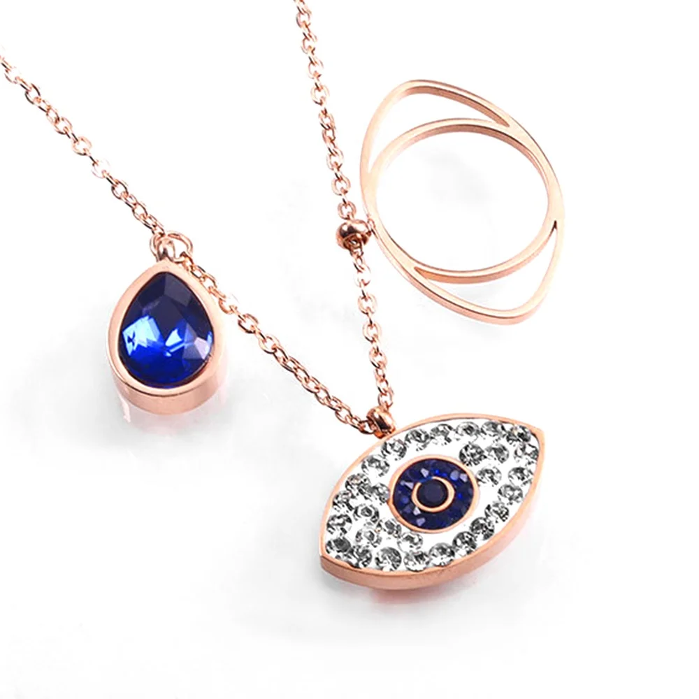 Small Third Eye Necklace,Marquise Cut 